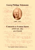 Náhled titulu - Telemann Georg Philipp (1681 - 1767) - Concerto a 4 senza basso (TWV 40:201)