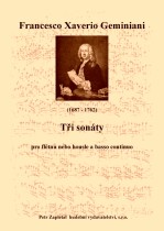 Náhled titulu - Geminiani Francesco Xaverio (1687 - 1762) - Tři sonáty