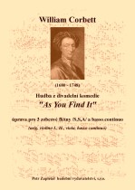 Náhled titulu - Corbett William (1680 - 1748) - Hudba z divadelní komedie As You Find It - úprava
