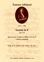Náhled titulu - Albinoni Tomaso (1671 - 1750) - Sonata in G - úprava