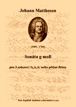 Náhled titulu - Mattheson Johann (1681 - 1764) - Sonáta g moll