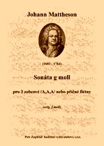 Náhled titulu - Mattheson Johann (1681 - 1764) - Sonáta g moll (transpozice)