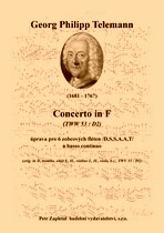Náhled titulu - Telemann Georg Philipp (1681 - 1767) - Concerto in F (TWV 53 : D2) - úprava