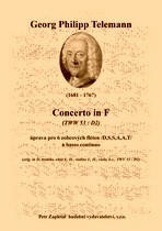 Náhled titulu - Telemann Georg Philipp (1681 - 1767) - Concerto in F (TWV 53 : D2) - úprava