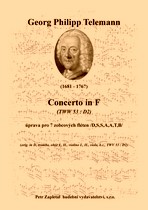 Náhled titulu - Telemann Georg Philipp (1681 - 1767) - Concerto in F (TWV 53 : D2) - úprava