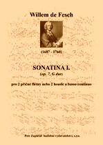 Náhled titulu - Fesch Willem de (1687 - 1760) - Sonatina I. (op. 7, F dur)