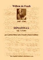 Náhled titulu - Fesch Willem de (1687 - 1760) - Sonatina I. (op. 7, F dur)