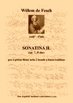 Náhled titulu - Fesch Willem de (1687 - 1760) - Sonatina II. (op. 7, D dur)