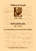 Náhled titulu - Fesch Willem de (1687 - 1760) - Sonatina III. (op. 7, E dur)