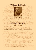 Náhled titulu - Fesch Willem de (1687 - 1760) - Sonatina VII. (op. 7, Es dur)