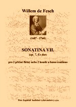 Náhled titulu - Fesch Willem de (1687 - 1760) - Sonatina VII. (op. 7, Es dur)
