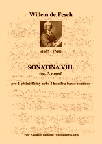 Náhled titulu - Fesch Willem de (1687 - 1760) - Sonatina VIII. (op. 7, e moll)