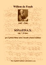 Náhled titulu - Fesch Willem de (1687 - 1760) - Sonatina X. (op. 7, D dur)