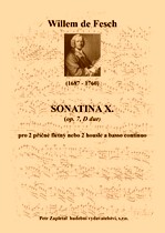 Náhled titulu - Fesch Willem de (1687 - 1760) - Sonatina X. (op. 7, D dur)