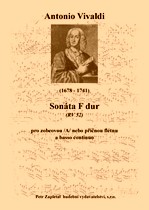 Náhled titulu - Vivaldi Antonio (1678 - 1741) - Sonáta F dur (RV 52)