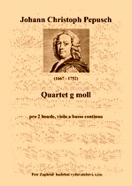 Náhled titulu - Pepusch Johann Christoph (1667 - 1752) - Quartet g moll
