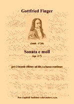 Náhled titulu - Finger Gottfried (1660 - 1730) - Sonata e moll (op. 1/7)