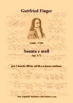 Náhled titulu - Finger Gottfried (1660 - 1730) - Sonata e moll (op. 1/7)