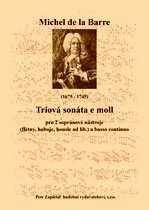 Náhled titulu - Barre de la Michel (1675 - 1745) - Triová sonáta e moll