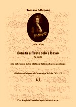 Náhled titulu - Albinoni Tomaso (1671 - 1750) - Sonata a flauto solo e basso (Biblioteca Palatina 1)