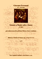 Náhled titulu - Ferronati Giacomo (17. - 18. stol.) - Sonata a flauto solo e basso (Biblioteca Palatina 5)