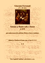Náhled titulu - Ferronati Giacomo (17. - 18. stol.) - Sonata a flauto solo e basso (Biblioteca Palatina 6)