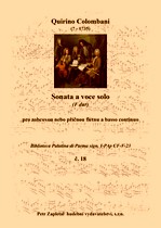 Náhled titulu - Colombani Quirino (? - 1735) - Sonata a voce solo (Biblioteca Palatina 18)
