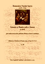 Náhled titulu - Sarro Domenico Natale (1679 - 1744) - Sonata a flauto solo e basso (Biblioteca Palatina 24)