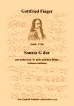 Náhled titulu - Finger Gottfried (1660 - 1730) - Sonata G dur