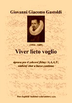 Náhled titulu - Gastoldi Giovanni Giacomo (1554 - 1609) - Viver lieto voglio (úprava)