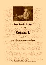 Náhled titulu - Braun Jean Daniel (? - 1740) - Sonata I. op. 8/1
