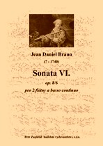 Náhled titulu - Braun Jean Daniel (? - 1740) - Sonata VI. op. 8/6