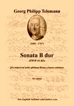 Náhled titulu - Telemann Georg Philipp (1681 - 1767) - Sonata B dur (TWV 41:B3)