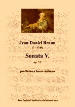 Náhled titulu - Braun Jean Daniel (? - 1740) - Sonata V. op.7/5