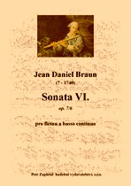 Náhled titulu - Braun Jean Daniel (? - 1740) - Sonata VI. op.7/6