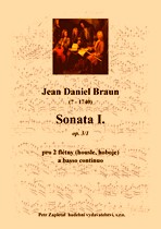 Náhled titulu - Braun Jean Daniel (? - 1740) - Sonata I. (op. 3/1)