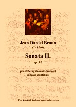 Náhled titulu - Braun Jean Daniel (? - 1740) - Sonata II. (op. 3/2)