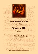 Náhled titulu - Braun Jean Daniel (? - 1740) - Sonata III. (op. 3/3)