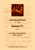 Náhled titulu - Braun Jean Daniel (? - 1740) - Sonata IV. (op.3/4)