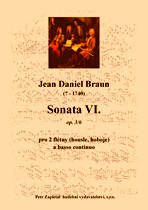 Náhled titulu - Braun Jean Daniel (? - 1740) - Sonata VI. (op. 3/6)
