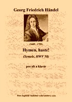 Náhled titulu - Händel Georg Friedrich (1685 - 1759) - Hymen, haste! (Semele, HWV 58) - klavírní výtah