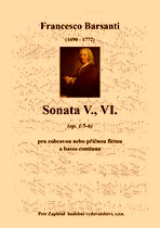 Náhled titulu - Barsanti Francesco (1690 - 1772) - Sonata V., VI.