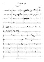 Náhled not [1] - Anonym - Balletti a 4 - arrangement