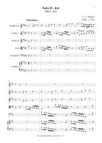 Náhled not [1] - Händel Georg Friedrich (1685 - 1759) - Suite D dur (HWV 341)