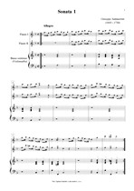 Náhled not [1] - Sammartini Giuseppe (1693 - 1750) - Sonata 1