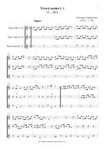 Náhled not [1] - Sammartini Giuseppe (1693 - 1750) - Triové sonáty č. 1 - 4