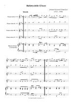 Náhled not [1] - Schmelzer Johann Heinrich (1623 - 1680) - Balletto delle 12 hore úprava (Archív Kroměříž A 756)