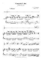 Náhled not [1] - Telemann Georg Philipp (1681 - 1767) - Concerto in F major (TWV 51:F1) - piano reduction