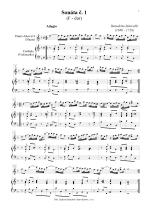 Náhled not [1] - Marcello Benedetto (1686 - 1739) - Sonatas for recorder (in F) or flute and basso continuo no. 1 - 3