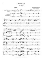 Náhled not [1] - Marcello Benedetto (1686 - 1739) - Sonáty pro zobcovou (in F) nebo příčnou flétnu a basso continuo č. 4 - 6
